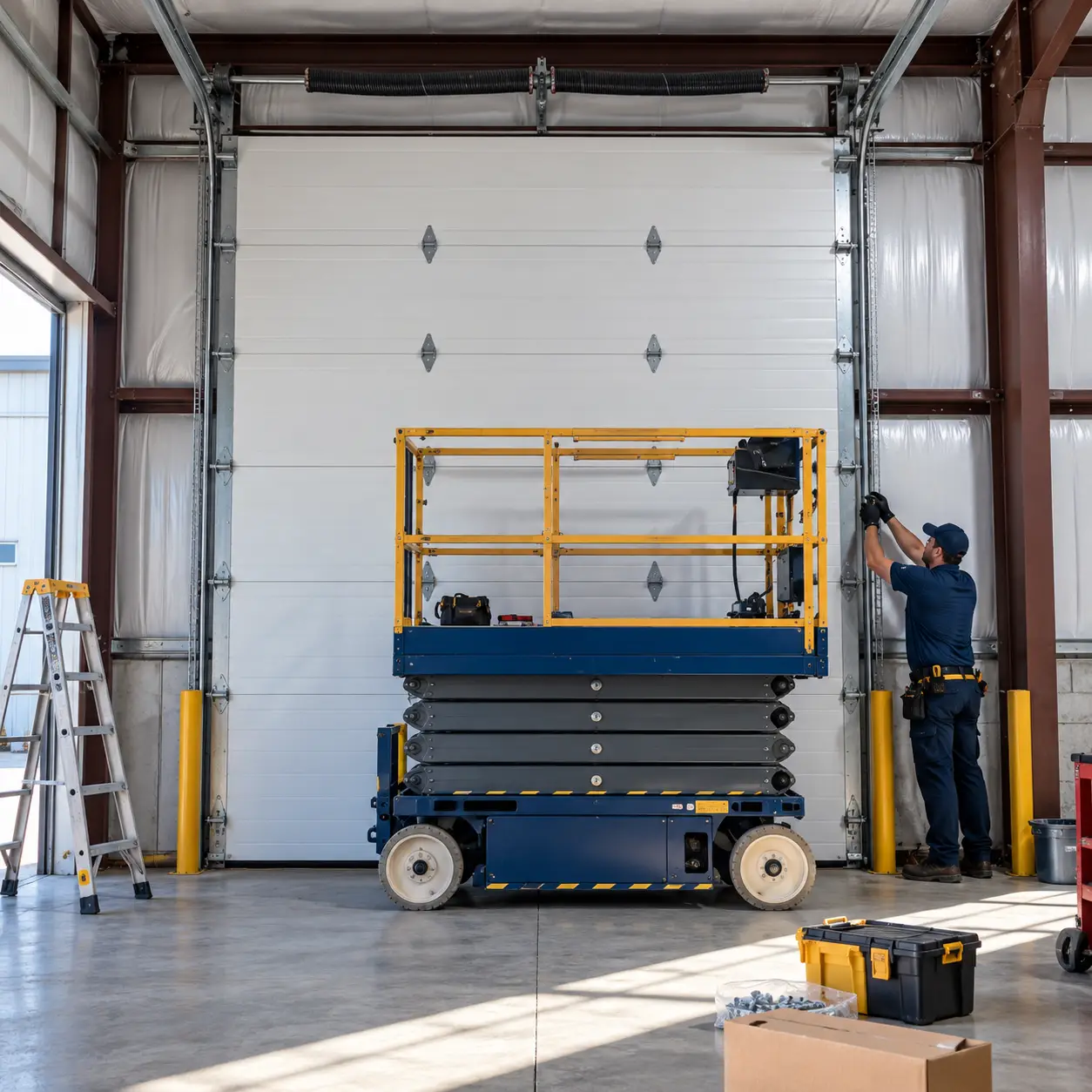 Commercial overhead garage door