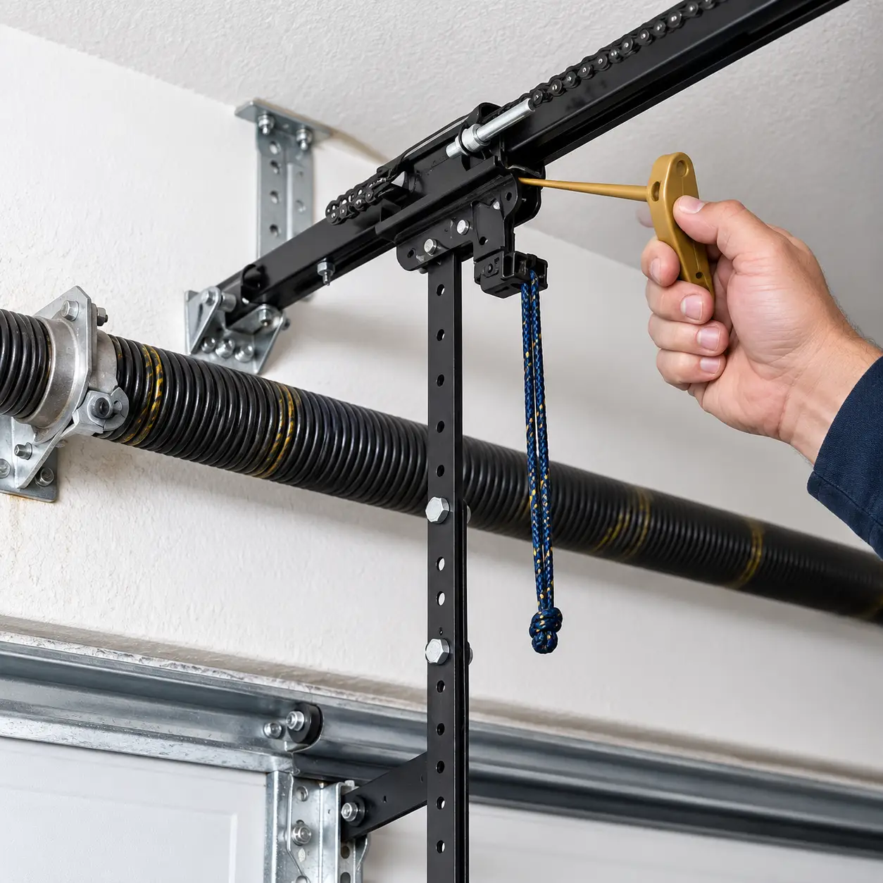 Garage door maintenance inspection