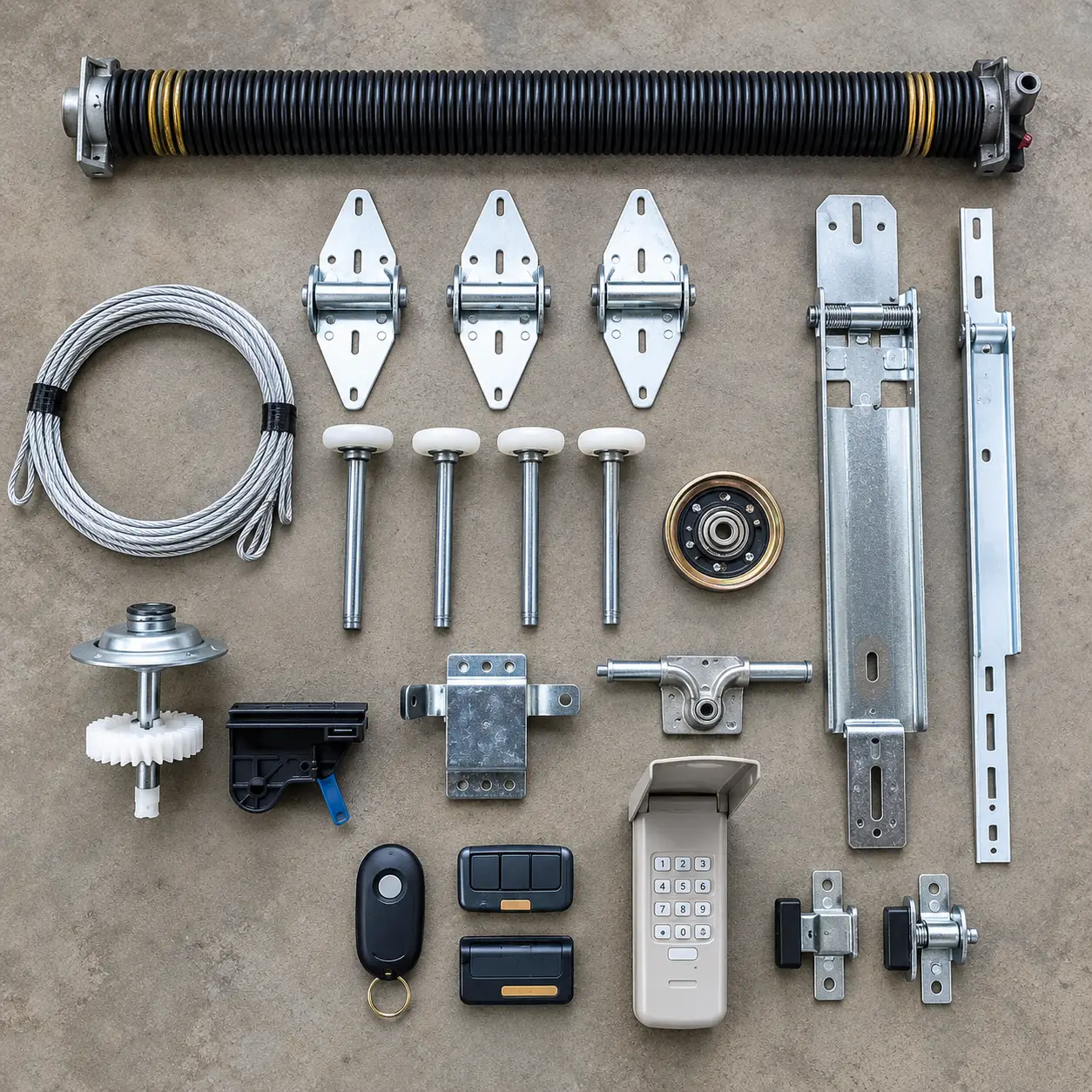 Garage door parts and hardware