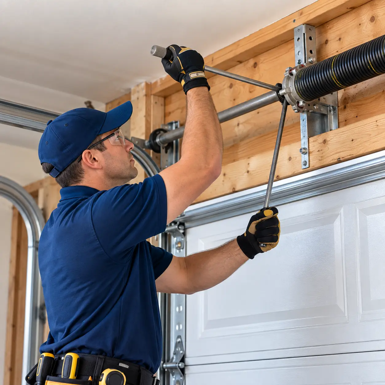 Garage door torsion spring repair