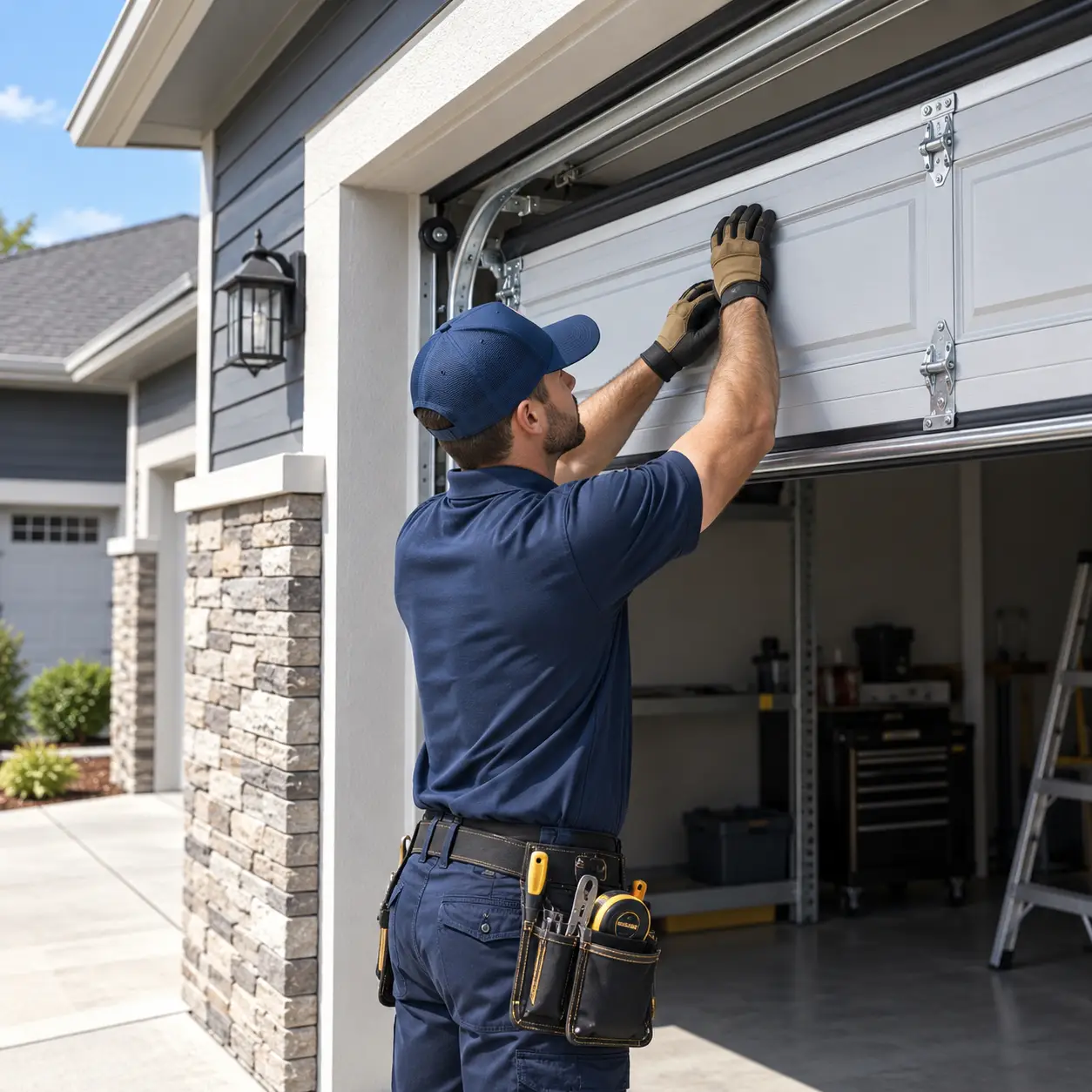Modern residential garage doors